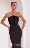 MNM Couture N0465 strapless mermaid gown with crumbcatcher bodice and sweep train. | Couture Shop LA