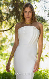 MNM Couture N0465 strapless mermaid gown with crumbcatcher bodice and sweep train. | Couture Shop LA
