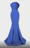 MNM Couture N0465 strapless mermaid gown with crumbcatcher bodice and sweep train. | Couture Shop LA