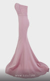 MNM Couture N0465 strapless mermaid gown with crumbcatcher bodice and sweep train. | Couture Shop LA