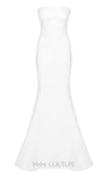 MNM Couture N0526A strapless mermaid gown with off-shoulder sleeves. | Couture Shop LA