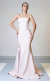 MNM Couture N0526A strapless mermaid gown with off-shoulder sleeves. | Couture Shop LA