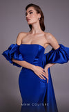 MNM Couture N0526A strapless mermaid gown with off-shoulder sleeves. | Couture Shop LA