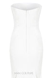 MNM Couture N0526A strapless mermaid gown with off-shoulder sleeves. | Couture Shop LA