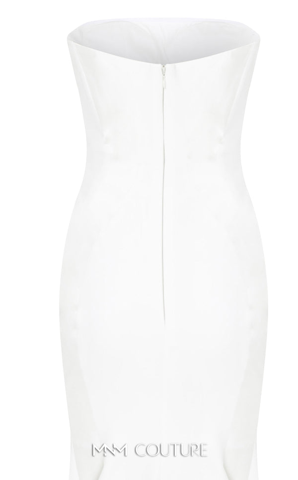 MNM Couture N0526A strapless mermaid gown with off-shoulder sleeves. | Couture Shop LA