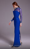 MNM Couture N0530 : Sheath Gown with Beaded Neck and Sheer Embellishments