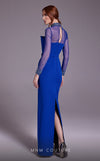 MNM Couture N0530 : Sheath Gown with Beaded Neck and Sheer Embellishments