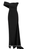 MNM Couture N0535 sarong gown with asymmetric sleeve and draping. | Couture Shop LA