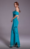 MNM Couture N0537 : Sheath Gown with Draped Asymmetrical One-Shoulder Design