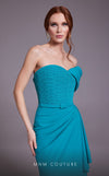 MNM Couture N0537 : Sheath Gown with Draped Asymmetrical One-Shoulder Design