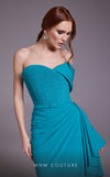 MNM Couture N0537 : Sheath Gown with Draped Asymmetrical One-Shoulder Design