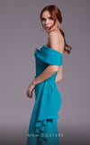 MNM Couture N0537 : Sheath Gown with Draped Asymmetrical One-Shoulder Design