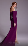MNM Couture N0541 off-shoulder gown with corset and slit. | Couture Shop LA