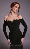 MNM Couture N0541 off-shoulder gown with corset and slit. | Couture Shop LA