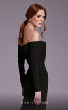 MNM Couture N0541 off-shoulder gown with corset and slit. | Couture Shop LA