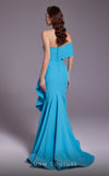 MNM Couture N0546 strapless high-low mermaid gown with ruffles and asymmetrical hem. | Couture Shop LA