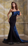 MNM Couture N0559 sleeveless column gown with organza pleating. | Couture Shop LA