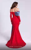 MNM Couture N0561 off-shoulder mermaid gown with draped bust. | Couture Shop LA