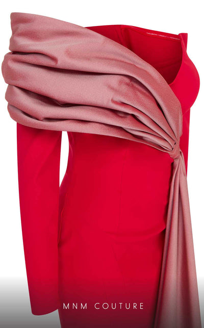 MNM Couture N0561 off-shoulder mermaid gown with draped bust. | Couture Shop LA