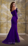 MNM Couture N0566 mermaid gown with pleated organza and train. | Couture Shop LA