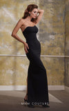 MNM Couture N0569 sleeveless column gown with bolero sleeves. | Couture Shop LA
