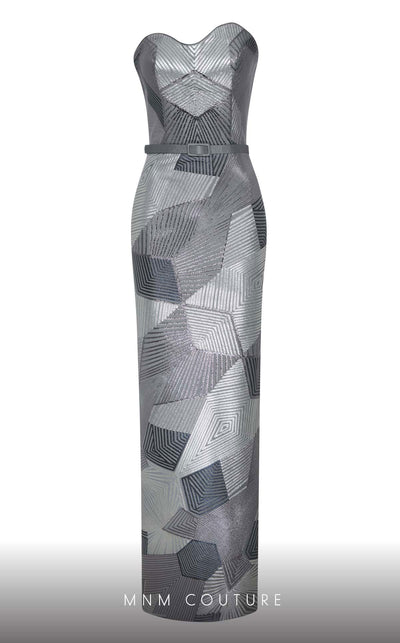 MNM Couture N0590 strapless gown with detachable puff sleeves. | Couture Shop LA