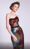 MNM Couture N0590 strapless gown with detachable puff sleeves. | Couture Shop LA