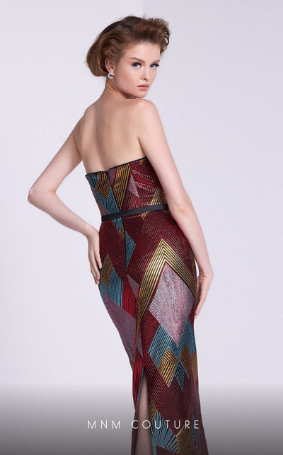 MNM Couture N0590 strapless gown with detachable puff sleeves. | Couture Shop LA