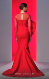 MNM Couture N0613 mermaid gown with illusion bodice, draped details, and keyhole back. | Couture Shop LA