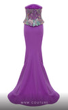 MNM Couture N0616 embroidered mermaid gown with corset. | Couture Shop LA