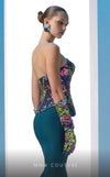 MNM Couture N0616 embroidered mermaid gown with corset. | Couture Shop LA