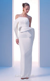 MNM Couture N0618 one-sided off-shoulder gown with draped detailing. | Couture Shop LA