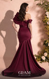 MNM Couture Style O07841 one-shoulder mermaid gown with asymmetric satin short train | Couture Shop LA