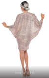 GLAM by MNM Couture R01103 oversized V-neck sequin short dress with bold appeal. | Couture Shop LA