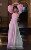 GLAM by MNM Couture R07506 strapless pleated top two-tone maxi dress with versatility. | Couture Shop LA