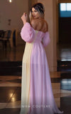 GLAM by MNM Couture R07506 strapless pleated top two-tone maxi dress with versatility. | Couture Shop LA