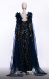 GLAM by MNM Couture S7129 long-sleeve gown with sweetheart neckline and tailored design | Couture Shop LA