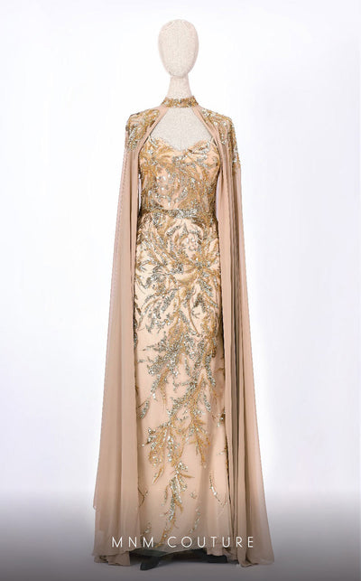 GLAM by MNM Couture S7133 strap gown with sweetheart neckline for sophisticated elegance | Couture Shop LA