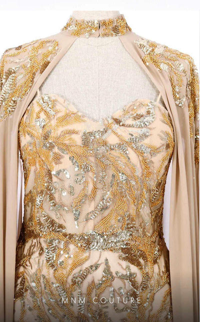 GLAM by MNM Couture S7133 strap gown with sweetheart neckline for sophisticated elegance | Couture Shop LA