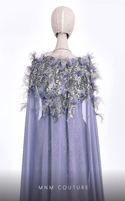 GLAM by MNM Couture S7159 sweetheart neckline gown with crossed front straps and elegant finish | Couture Shop LA