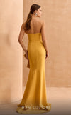 MNM Couture V02031 : Sleeveless Bow Shape embellished Bust Mermaid Rayon Crepe Gown