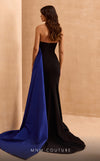 MNM Couture V07378 : Sleeveless Mermaid Embellised Rayon Crepe Gown with Drape