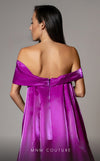 Exclusive MNM Couture V07387 off-shoulder column gown with attachable skirt. | Couture Shop LA