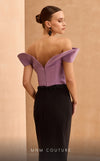 MNM Couture V07428 off-shoulder gown with bead and crystal details. | Couture Shop LA