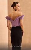 MNM Couture V07428 off-shoulder gown with bead and crystal details. | Couture Shop LA