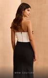 MNM Couture V07442 mermaid gown with laser-cut flower and rhinestones. | Couture Shop LA