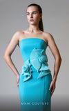 MNM Couture V07456 sleeveless mermaid gown with floral details. | Couture Shop LA