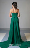 Luxury MNM Couture V07539 asymmetrical embroidered gown with capes. | Couture Shop LA