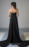 Luxury MNM Couture V07539 asymmetrical embroidered gown with capes. | Couture Shop LA