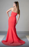 MNM Couture V07548 : Strapless Sweetheart Crepe Rayon Gown with Waist Roses